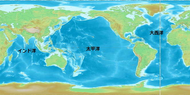 世界の海洋 - 《立川駅徒歩30秒》立川個別指導塾 世界地図(2)